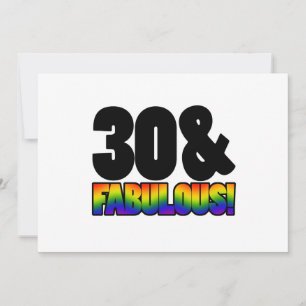 Fabulous Gay 30års födelsedag Kort