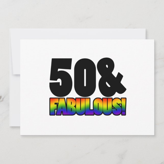 Fabulous Gay 50:e födelsedagen Kort (Framsida)