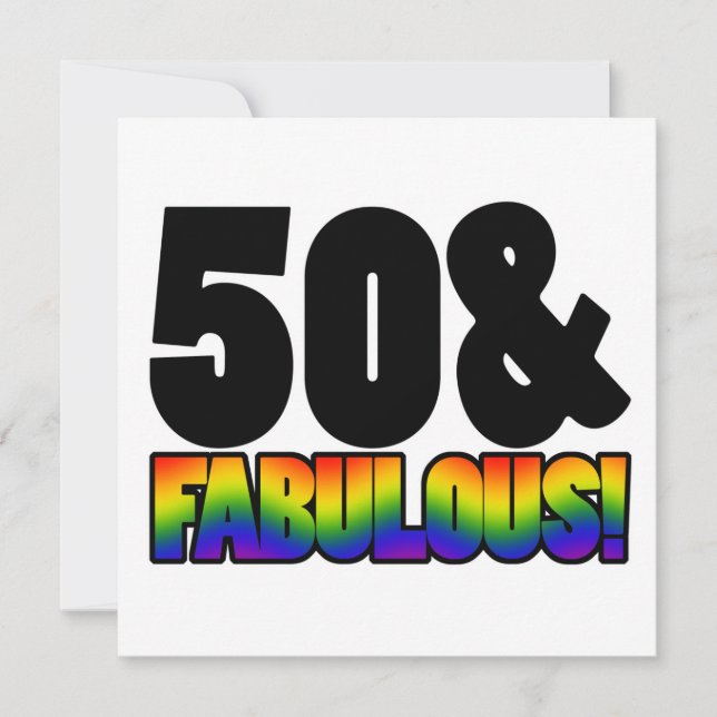 Fabulous Gay 50:e födelsedagen Kort (Framsida)