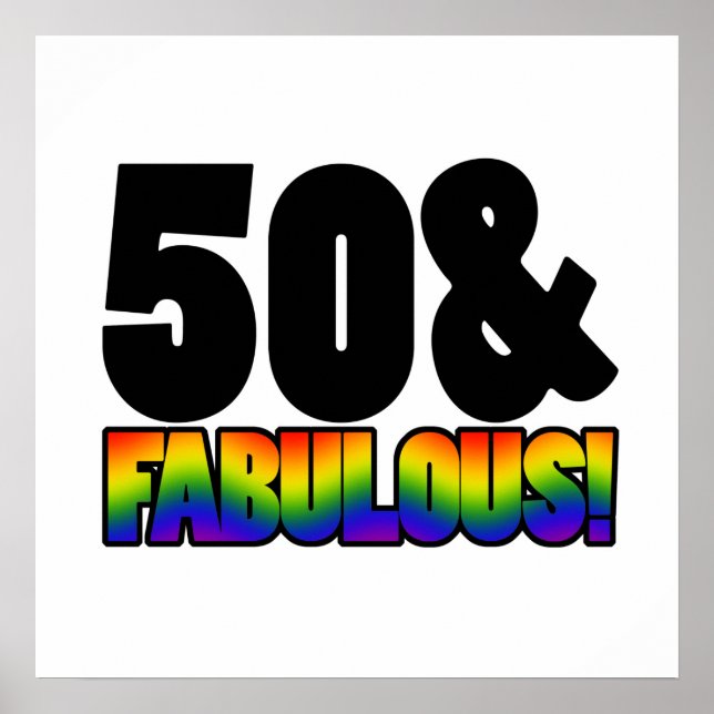 Fabulous Gay 50:e födelsedagen Poster (Framsidan)