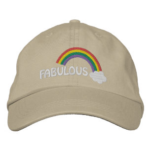 Fabulous Gay pride Rainbow Broderad Keps