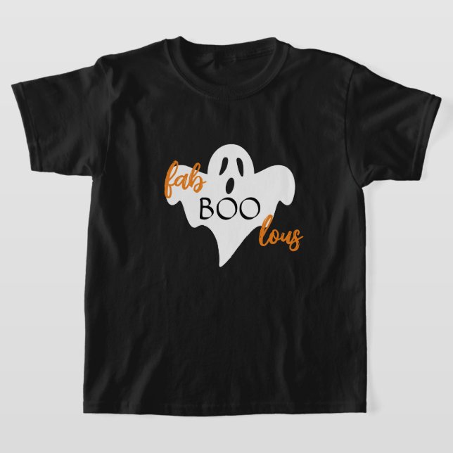 Fabulous Ghost fab boo lous lusous Halloween T Shirt (Laydown)