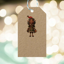Fabulous jul Elf Kraft Gift Märkres Presentetikett