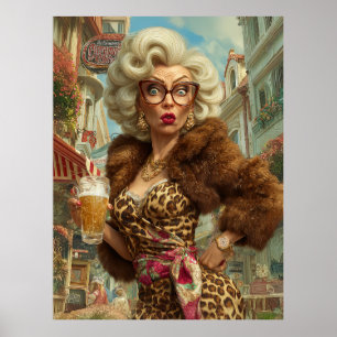 Fabulous Leopard Dam Attitude Poster