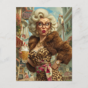 Fabulous Leopard Dam Attitude Vykort