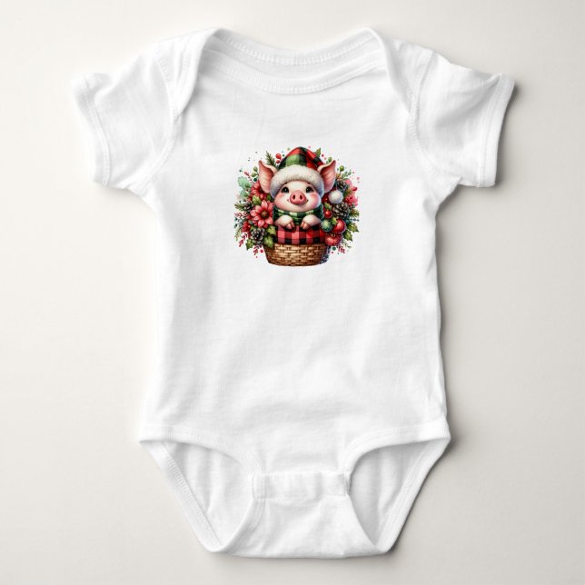 Fabulous Little jul Piggy T Shirt (Framsida)