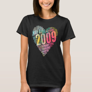 Fabulous May Girl 2009 Fantastisk Big Heart 13th B T Shirt