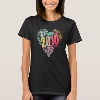 Fabulous May Girl 2010 Fantastisk Big Heart 12:e B T Shirt