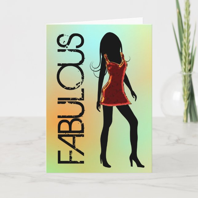 Fabulous Mode Diva Greeting Cards Kort (Framsida)