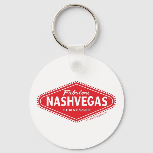 Fabulous NASHVEGAS TM Logotyp Keychain Nyckelring (Framsida)