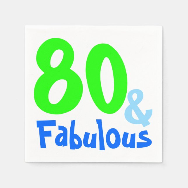 Fabulous Neon Birthday Pappersservett (Framsidan)