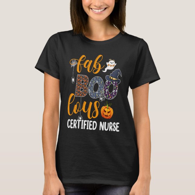 Fabulous Nurse Costume Faboolous Certified Nurse H T Shirt (Framsida)