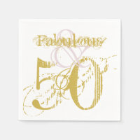 Fabulous och 50 Eleganters Guld Rosa Birthday Henn
