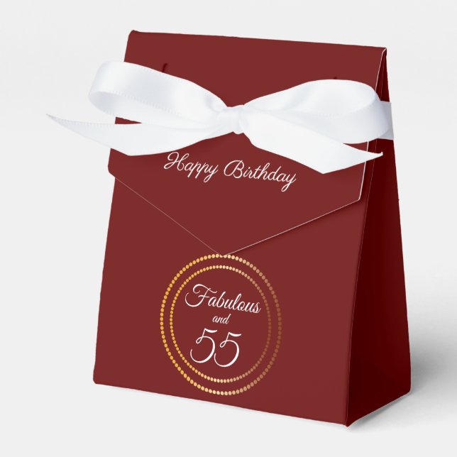 Fabulous och 55 White Burgundy Guld Presentaskar (Framsidan Sidan)
