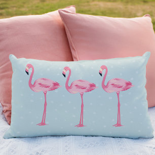 Fabulous Quirky Retro Rosa Flamingos Lumbarkudde