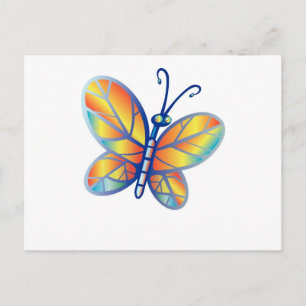 Fabulous Rainbow Butterfly Vykort