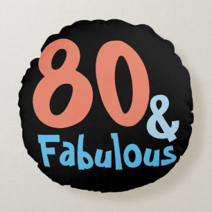 Fabulous Retro Birthday Rund Kudde