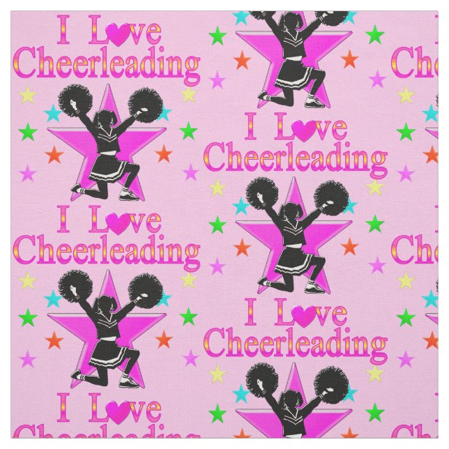 FABULOUS ROSA STAR CHEERLEADER FABRIC TYG (Provkarta)