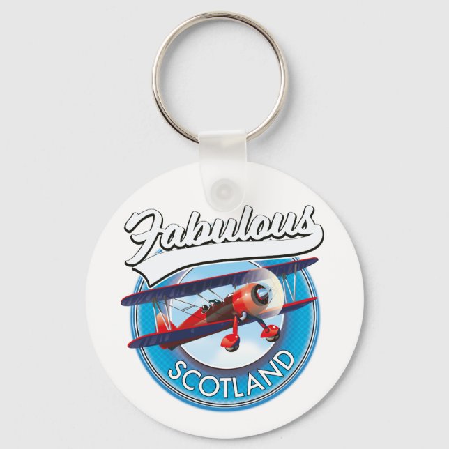 Fabulous Scotland retro stil-reseplåster Nyckelring (Framsida)