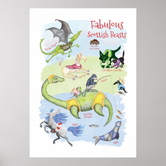 Fabulous Scottish Beasts killrum poster (Framsidan)