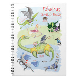 Fabulous Scottish Beasts notebook Anteckningsbok