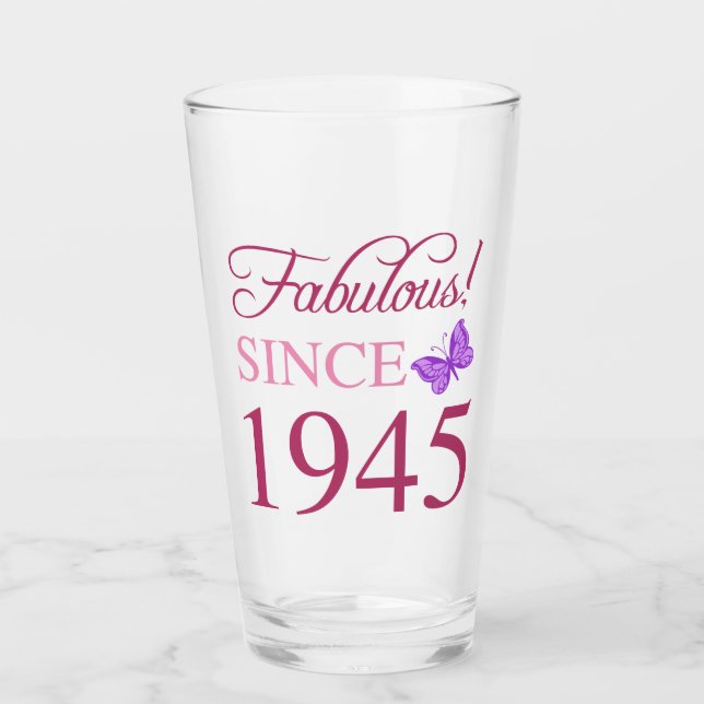 Fabulous sedan 1945 80:e födelsedagen glaskopp (Framsida)