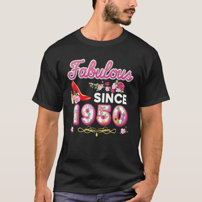 Fabulous sedan 1950 Lycklig 70:e födelsedag Blommi T Shirt (Framsida)