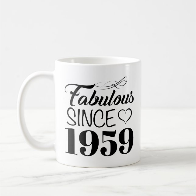 Fabulous sedan 1959 60:e födelsedagen kaffemugg (Vänster)