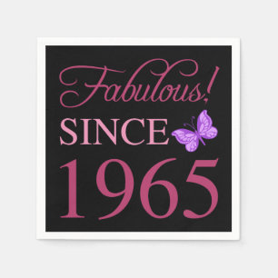 Fabulous sedan 1965 60:e födelsedagen pappersservett