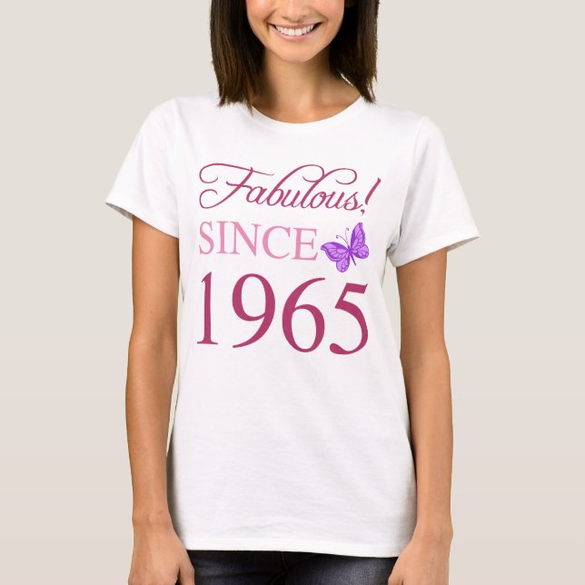 Fabulous sedan 1965 60:e födelsedagen t shirt (Framsida)