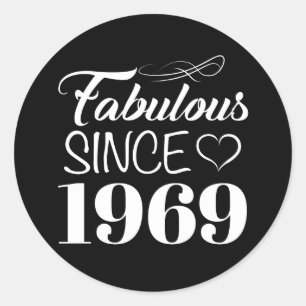 Fabulous sedan 1969 50:e födelsedagen runt klistermärke