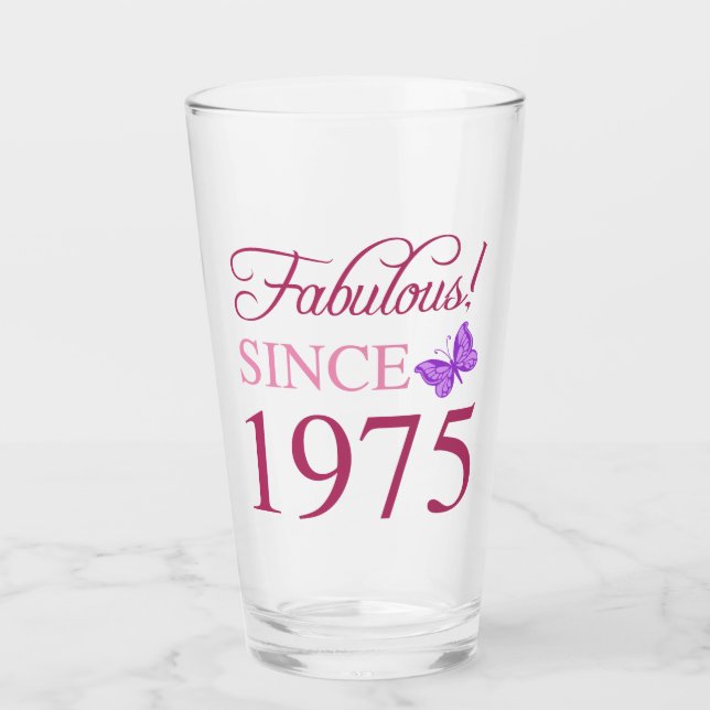 Fabulous sedan 1975 50:e födelsedagen glaskopp (Framsida)