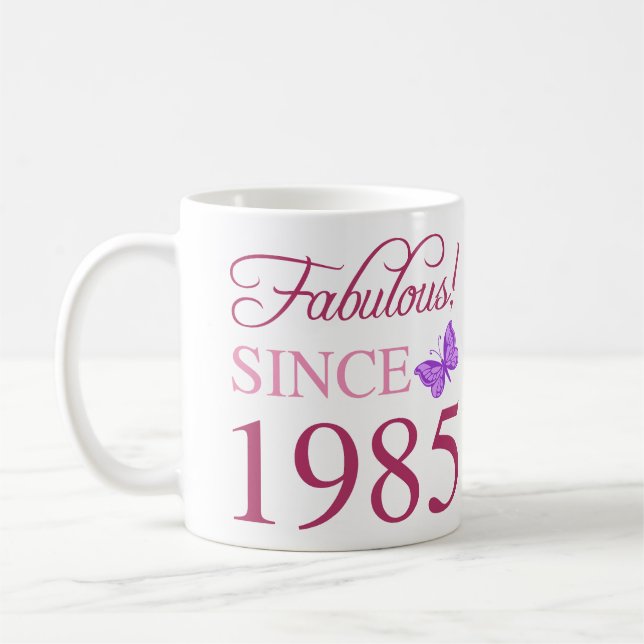 Fabulous sedan 1985 40:e födelsedagen kaffemugg (Vänster)