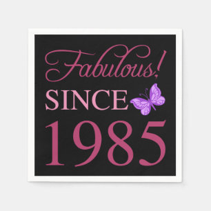 Fabulous sedan 1985 40:e födelsedagen pappersservett