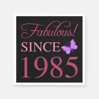 Fabulous sedan 1985 40:e födelsedagen pappersservett