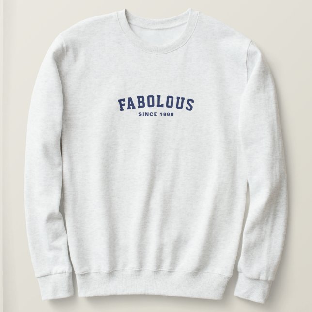 Fabulous sedan födseln text T-Shirt (Design framsida)