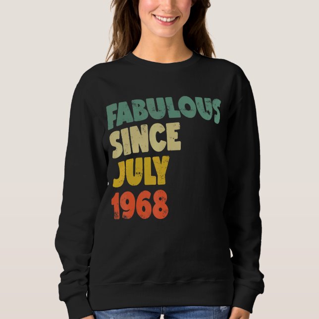 Fabulous sedan juli 1968 Boy Man Woman Birthd T Shirt (Framsida)