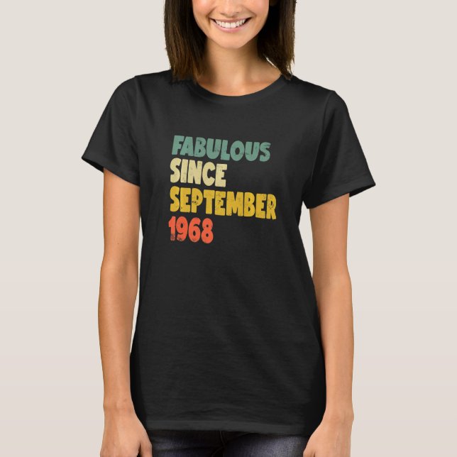 Fabulous sedan september 1968 Boy Man Woman B T Shirt (Framsida)