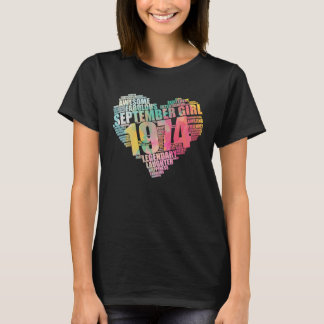 Fabulous September 1974 Girl Legendary & Fantastis T Shirt