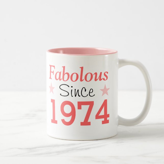 Fabulous Since 1974 Två-Tonad Mugg (Höger)