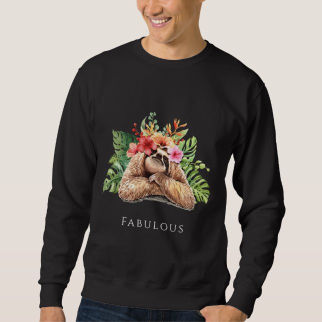 Fabulous Sloth Lång Ärmad Tröja (Framsida)
