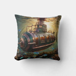 Fabulous Steampunk Submariner Vessel Kudde