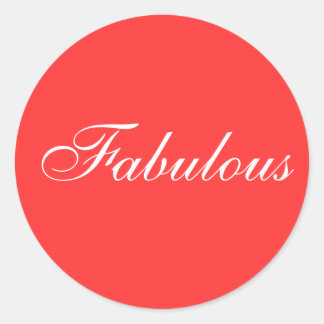 Fabulous Sticker Runt Klistermärke