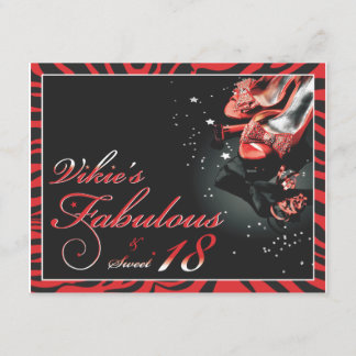 Fabulous & Sweet 18 - Vickie Inbjudningar