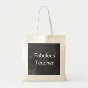 Fabulous Teacher Chalkboard Design Gift Tygkasse