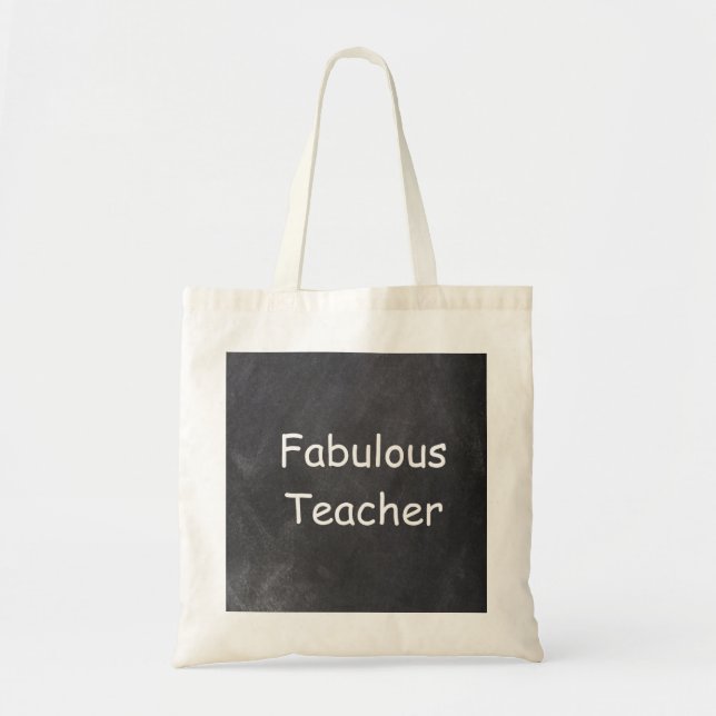 Fabulous Teacher Chalkboard Design Gift Tygkasse (Framsidan)