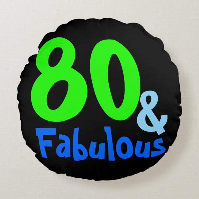 Fabulous Tropical Birthday Rund Kudde (Framsidan)