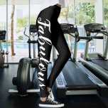 Fabulous Typography Leggings<br><div class="desc">Fvävande (eller ändra text och färg) Det är enkelt att designa dina egna Personliger Anpassningsbar Made-skrivningar från Ricaso - lägg till din egen text - ändra bakgrunden till färg och färg och teckensnittet genom att klicka på anpassa</div>