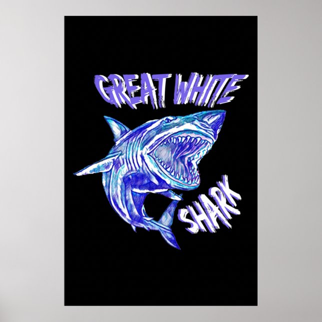 Fabulous Underbar White Shark Poster (Framsidan)