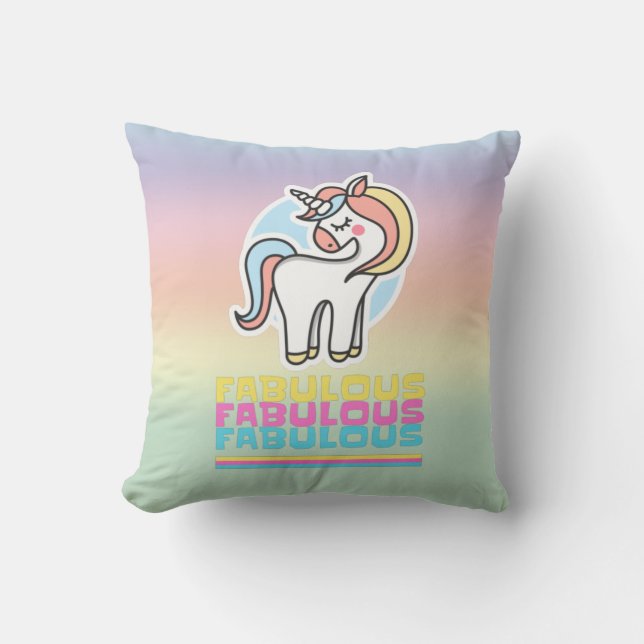 Fabulous Unicorn Kudde (Framsida)